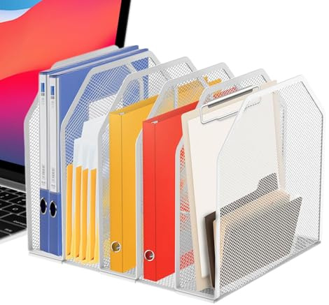 Raccoglitore resistente, organizer per cartelle in metallo, scatola portaoggetti regolabile con struttura in acciaio, portadocumenti compatto per documenti, scatola portadocumenti dal design elegante,