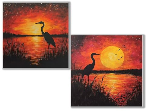 Dooqon 2 pezzi Diamond Painting rosso uccello, 5D DIY Diamond Painting Kit Completo, Strass Ricamo Pittura Di Diamanti, Passatempo per Adulti Diamond Art Regalo Decorazione di Casa30x30cm 0D-312
