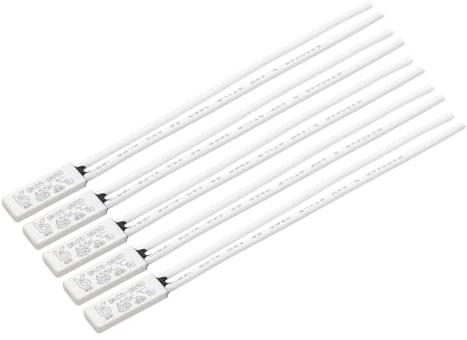 QUARKZMAN 5Pcs KSD9700 Termostato, NO Interruttore Di Controllo Temperatura 55C N.O 2A Bimetallo Plastico Normalmente Aperto Protettore Termico Interruttore Termico