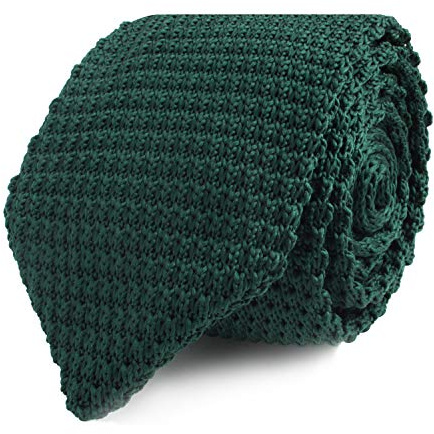 AUSCUFFLINKS Corbata ajustada de punto verde | Regalos para hombres | Accesorios para padrinos de boda | Corbata de boda