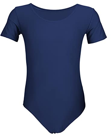 Aquarti Mädchen Gymnastikanzug Kurzarm Ballett Trikot