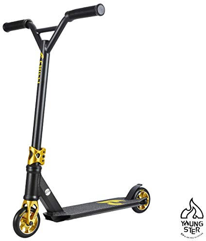 Chilli Pro Scooter 3000 | High-End Stunt Scooter | Das Einstiegsmodell für die jüngsten | Gesamthöhe vo 70 cm | 100 mm PU Räder mit ABEC 9 Bearings | Black/Gold