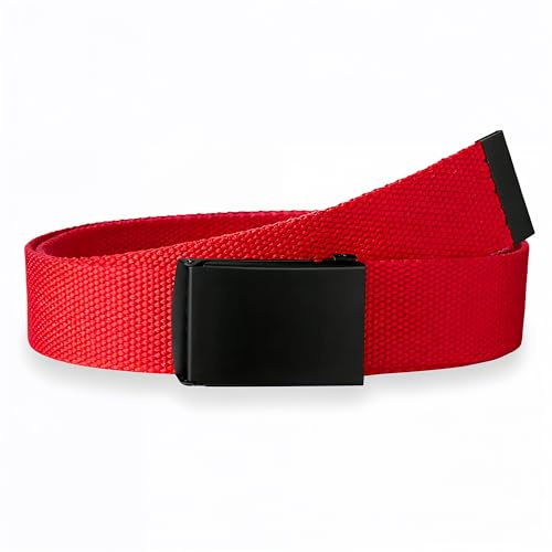 WedDecor Wide Canvas Webbing Belt Red Outdoor 38mm