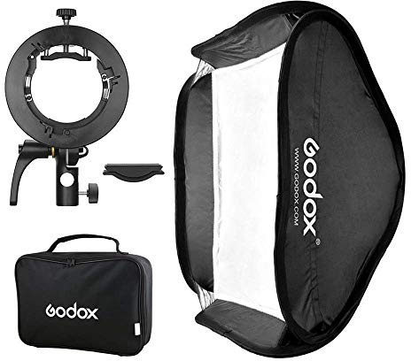 Godox 31x31inch 80x80cm Foldable Softbox Diffuser with S-Type Bracket for V1, AD200Pro, AD400Pro, TT350, V860II Series