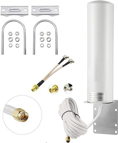 Supaerial High Gain 10-12dBi 4G LTE Antenna SMA Male/Dual TS9 Aerial for Vodafone EE O2 Three Carrier TP-LINK HUAWEI 4G LTE Router Netgear Nighthawk M1 MR1100 LM1200 Hotspot Signal Booster（Not for 5G）