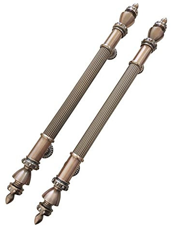 Stoßgriff Haustürgriff Türgriff-Set für die Vordertür, antiker Türgriff aus gebürstetem Edelstahl, rustikaler klassischer Push-Pull-Griff, geeignet für Türschuppen-Garage