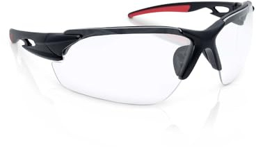 Sellstrom S72300 XP450 Premium Safety Glasses/Protective Eyewear - Clear Lens, Anti-Fog Coating, (K & N Rated) Soft Nose Piece (Qty 1), black