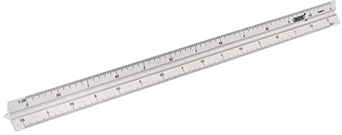 DRAPER TR300/B 300 mm Aluminium Dreieck Maßstab Rule, blau