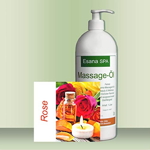 Esana SPA Aroma Massageöl Rose (1 Liter) + Dosierpumpe