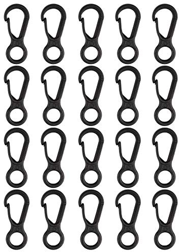 Futheda 20PCS Mini Paracord S Keychain Carabiner Clip Snap Spring Backpack Clasps Lock Hook for Outdoor EDC Camping Tactical Survival Gear Traveling Hiking Keychains