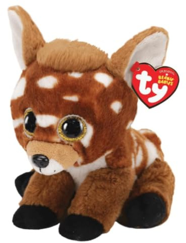 TY T70008 Buckley Deer Beanie Babies REH Plüschtier, Braun, 16