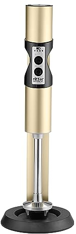 ritter stilo 7 Batidora de mano inalámbrica, batidora de inmersión con batería de metal, fabricada en Alemania, oro claro