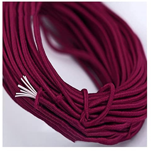 ZZSRJ Banda de elástica de 2 mm de Cuerda elástica de la Cuerda elástica Correo de Goma de Goma Cordera de Cuerda con Cuentas de Cuerda for Ropa de Coser (Color : 04, Width : 2mm)