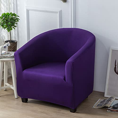 GUYIRT Clubsessel-Schonbezüge Weich rutschfest Club Chair Schonbezug Abnehmbarer Spandex-Sessel Sofahusse Stylisch dehnen Schonbezug Für Clubsessel mit Waffen -Lila-