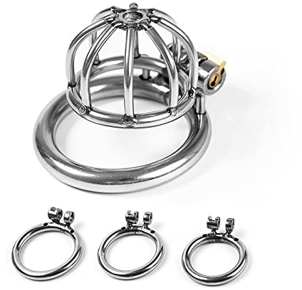 Metal Chastity Cage for Men Chasity Device Male Penis Cages for Adult Sexual BDSM Cockcage Slave Punish - Bondage Sex Toys for Couples (Without Catheter)