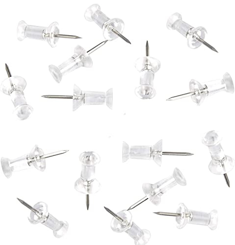 Punaises Tableau Liège, Deeinn, épingles Et Punaises, Lot de 100 punaises Plastique Transparent Pointe en Acier, épingles Exécutives