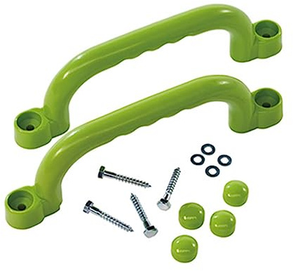 2 Stück Spielplatzzubehör, Spielhaus Haltegriff, Stangen, Hinterhof Spielset Ausrüstung, Spielplatz Sicherheitsgriff für, Fitnessst, Hellgrün