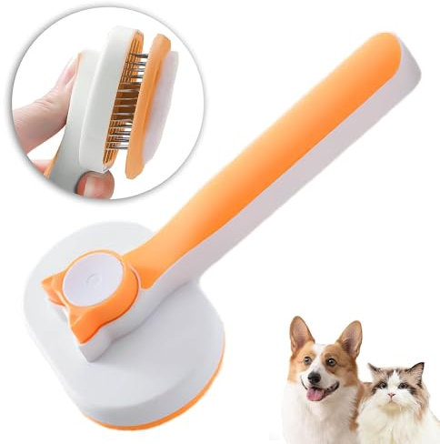 Katzenbürste Selbstreinigende Haustierbürste,für Langhaar und Kurzhaar,Entfernen Losem Fell und Schmutz
