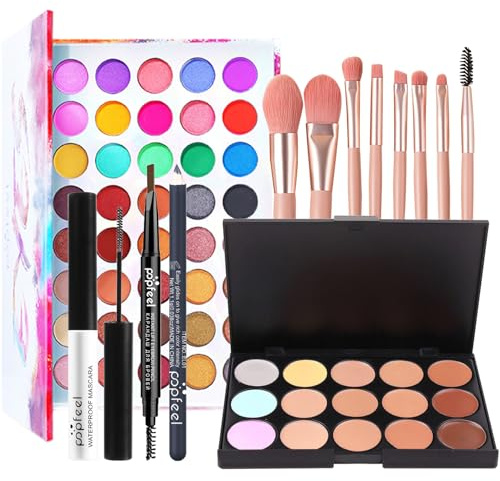 Professional Trucchi Donna Offerta, MKNZOME Set Trucchi Make Up Completo Kit Makeup Regalo di Natale e Compleanno Palette Ombretti Professionali Rossetti Make-up Fondotinta Correttore