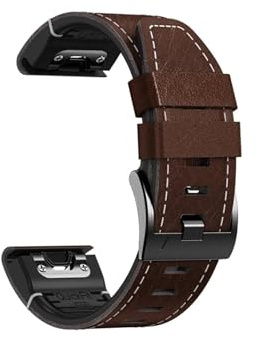 Quick fit 22 mm Uhrenarmband, for Garmin Marq Adventurer 2 Athlete 2 Golfer Captain Aviator Gen 2 Uhrenarmband Armband(Coffee,Quick Fit 22mm)