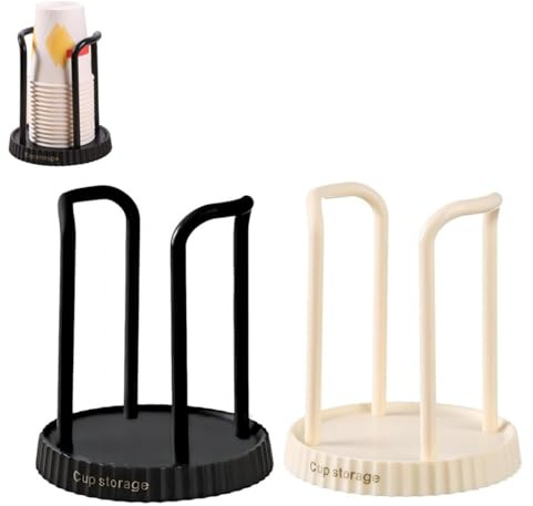 Morkite Dispenser per Bicchieri di Carta - 2 Pacchi Portabottiglie per Tazze da tè, Supporto per Espositore per Tazze, Dispenser per Bicchieri di Plastica, Porta Bicchierini Caffe per Casa, Ufficio