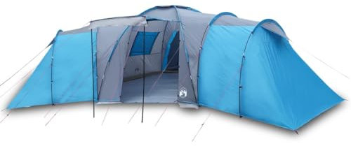 Willood Kuppel-Familienzelt Campingzelt 12 Personen Blau Wasserdicht