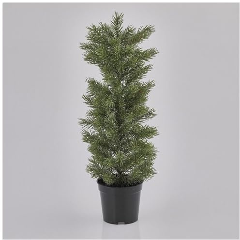 EDG Enzo De Gasperi Kleiner Kiefern-Weihnachtsbaum im künstlichen Kunststoff-PVC-Topf H53 cm