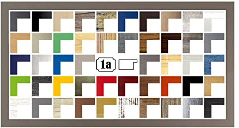 Colorello Bilderrahmen Posterrahmen Puzzlerahmen 20x60 cm Hellgrau 60x20 cm mit weisser Rückwand und Antireflex Acrylglas