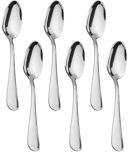 H HANSEL HOME 6 Cucharas de Postre 15x3,2 cm Cucharillas Postre Acero Inoxidable 18/0 Acabado Pulido