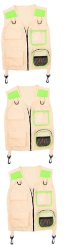 TOYANDONA 3stücke Junge Mädchen Cosplay Explorer Weste Für Abenteuer Leichte Outdoor-Weste Für Jungen Und Mädchen Für Rollenspiele Und Festivals Komfortable Passform Für Verschiedene