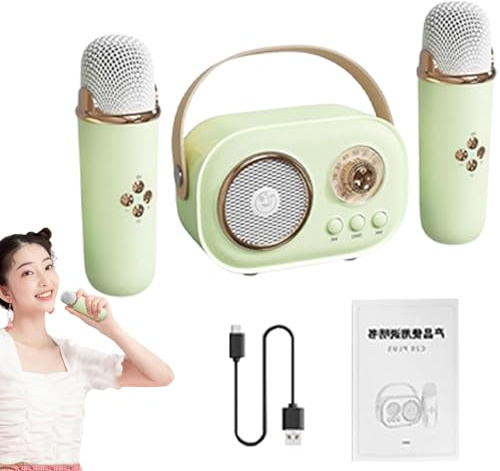 Kit di altoparlanti per karaoke senza fili, microfono e altoparlante per karaoke per bambini | Microfoni per karaoke wireless per adulti | Microfoni portatili per Karaoke Festival per il | karaoke per bambini | Microfoni per karaoke wireless per adulti | Microfoni portatili per Karaoke Festival per il