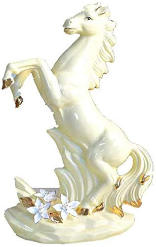 Herzstück, Tischplatte for Figuren, Statuen, Ornamente, Kunsthandwerk, Statuen, Tierskulpturen, Keramik-Pferdestatuen, Heimdekoration, Porzellan, Raumdekoration, Ornamente, Tierfiguren aus Porzellan