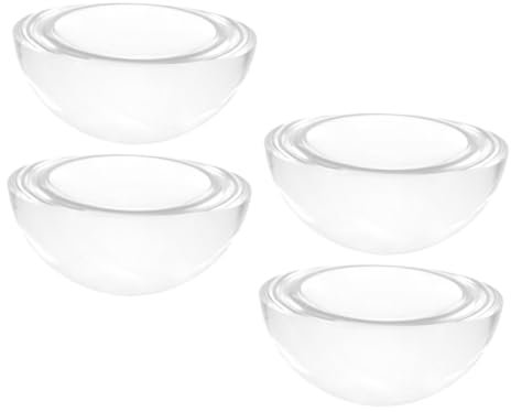 Tofficu 4pcs Heavy Clear Crystal Dome Paperweights Durable Glass Hemisphere Weights for Sewing Quilting Calligraphy Fabric Crafting for Home Office Use