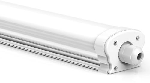 JESLED - 1er Pack LED Feuchtraumleuchte 120cm IP65-30W 5200 Lumen - 4000K Neutralweiß - Verknüpfbar - Kellerleuchte, Nassraumleuchte - Feuchtraum Wannenleuchte [Energieklasse C]