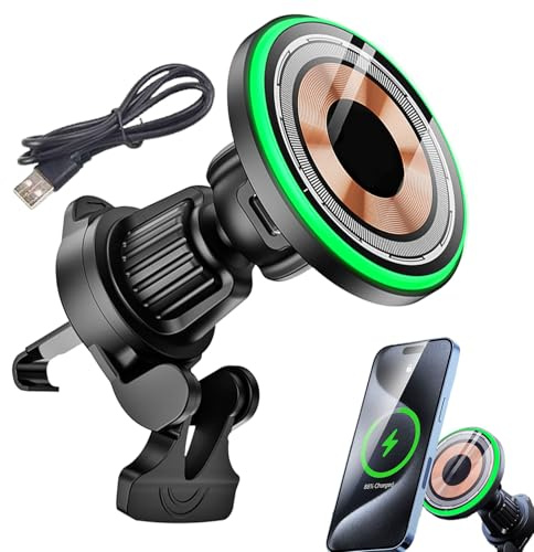 Caricabatteria da auto senza fili, caricatore magnetico per auto senza fili - Caricatore magnetico per supporto per telefono per auto | Porta tratto per bordo rapido senza fili per accessori auto Grip