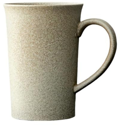 HUMOCHUSON Mug Cup Boccale Da Birra In Ceramica Retrò Da 350 Ml, Tazza Per Acqua In Gres Con Manico Facile Da Impugnare - Colore Pietra - Con Manico