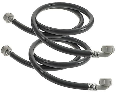 KICHOUSE 2pcs PVC Washing Machine Hose Long Washer Inlet Hose Fittings for Laundry Machine Water Supply