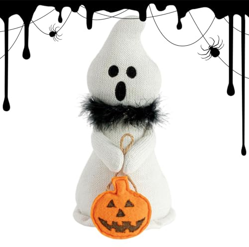 Ghost Decoration Doll - Cute Halloween Ghost Figurine with Scarf | Haunted Shower Scary Gothic Desk Decoration Collectable for Home, Apartment, Car, Configuration of the Fe