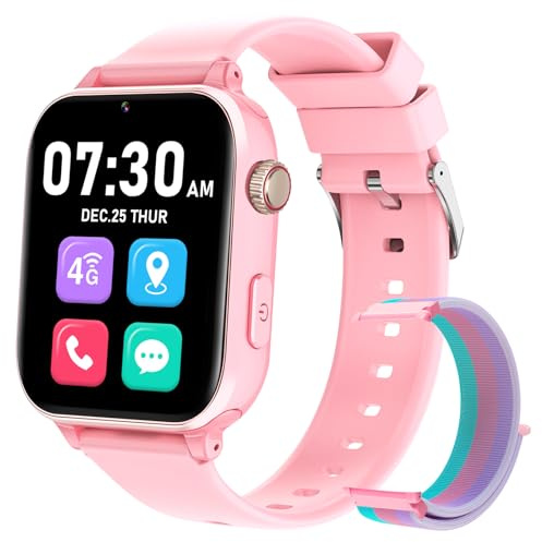 Xipax 4G Kids Smart Watch for Boys Girls with GPS Tracker, Kid Smartwatch Phone Call SOS Video Call for Kids Birthday Gift Ages 4-12 (2025)