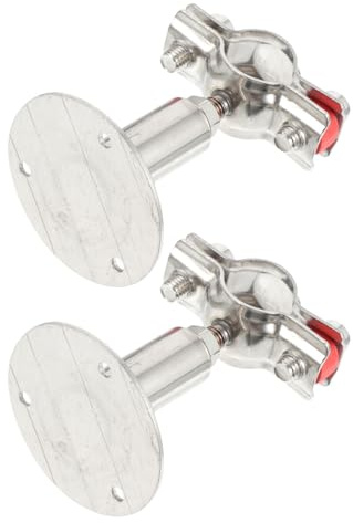 COLLBATH 2pcs 304 Stainless Steel Pipe Clamp Adjustable Wall Mount Pipe Hanger Bracket 54-57mm Diameter Height Adjustment 50-95mm for Water and Hose