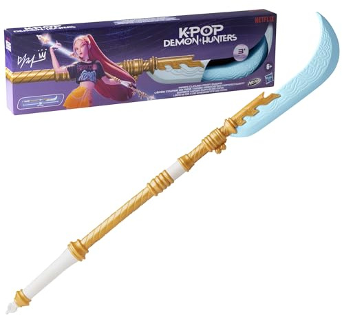 KPop Demon Hunters Nerf, Épée Lunaire Courbe de Rumi, Lame en Mousse, 91 cm, Jouet Nerf pour Enfants, dès 6 Ans