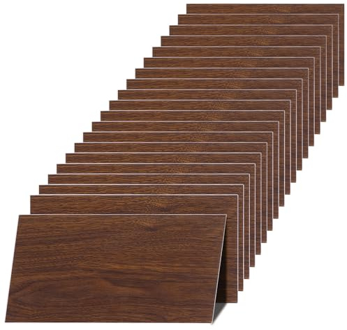 CYEER 80 PCS Wood Effect Vinyl Floor Tiles Self Adhesive, 30X15cm Flooring Tiles Self Adhesive, Stick on Floor Tiles for Bathroom Kitchen Living Room