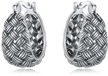 MISEFF Sterlingsilber-Ohrringe für Damen, hypoallergen, 925er Silber-Creolen, minimalistischer Schmuck für den Alltag für Damen