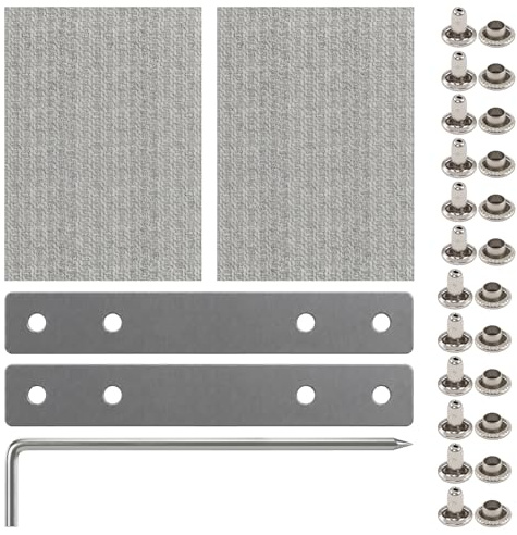 Dengthrive Rolladengurt Reparaturset Rolladengurt 20mm-23mm | Gurt Reparatur Set, 2 Edelstahl-Platten, Rolladen Reparaturset kompatibel mit Maxi-gurtband Jalousie Band Rollos Sonnenschutz