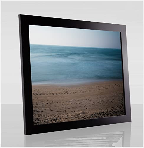 1a Bilderrahmen Monzetta Schwarz Matt 33 x 98 cm kantig Puzzle modern stabil eckig hochwertig preiswert mit klarem Kunstglas