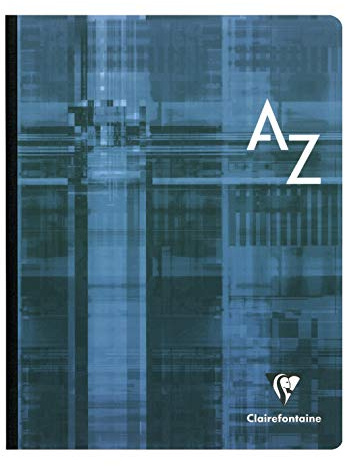 Clairefontaine 9649C - Packung mit 5 Vokabelheften / Adressbuch geleimt, 17x22 cm, 96 Blatt, kariert, 90g, farbig sortiert, 1 Pack