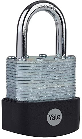 Yale Lucchetto di massima sicurezza in acciaio laminato Y127B/55/129/1 corpo 55mm, arco in acciao al boro, 3 chiavi