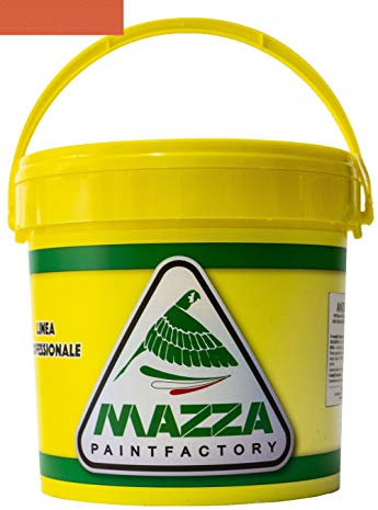 MAZZA Pittura Al Quarzo Per Muri Interni Ed Esterni Lt 5 Ad Alto Potere Coprente Colorificio (Arancione Mz1137)