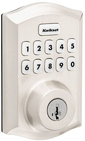Kwikset Home Connect 620 Keypad Connected Smart Lock with Z-Wave Technology Featuring SmartKey Security in Satin Nickel
