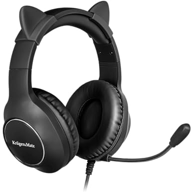Krüger&Matz Gamer Kids Over-Ear Gaming-Kopfhörer, Kopfhörer mit Mikrofon, KM0659, schwarz